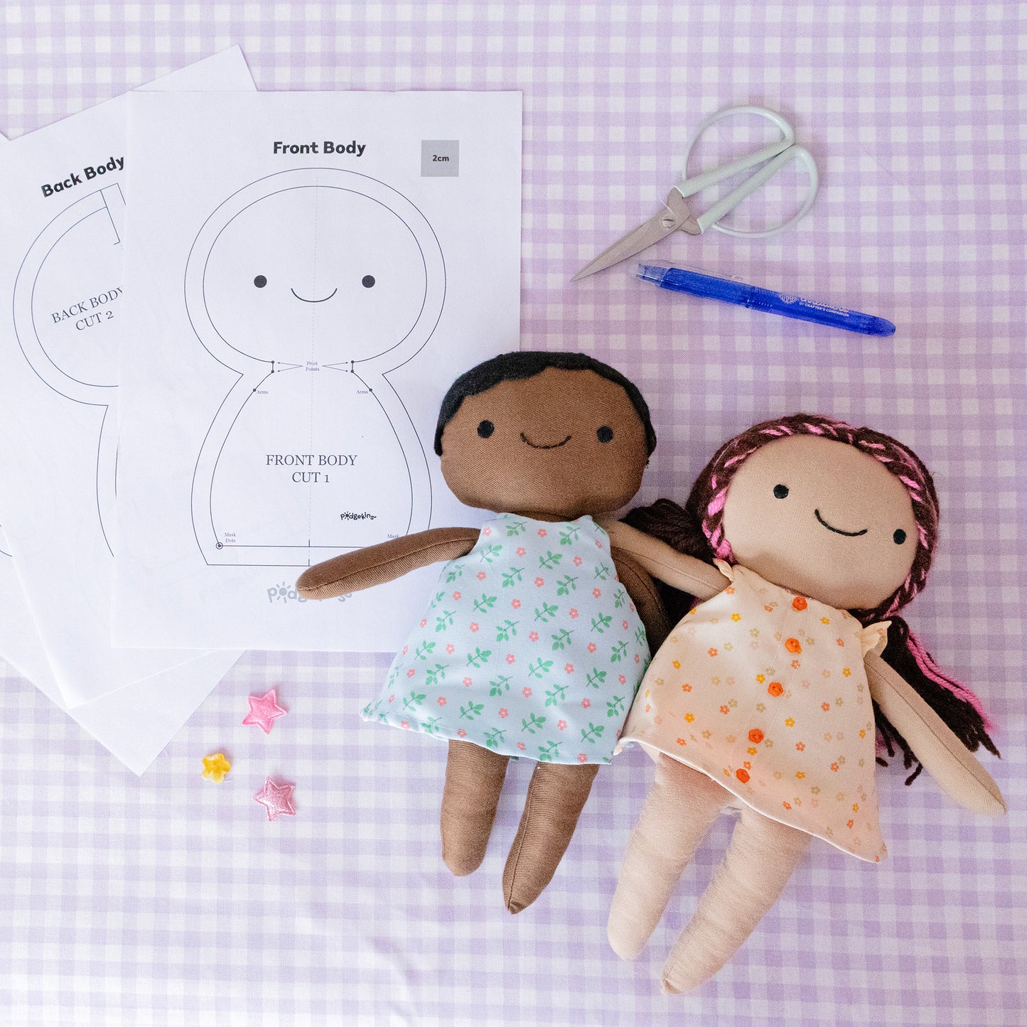 Podgekins Doll Sewing Pattern Dress Version
