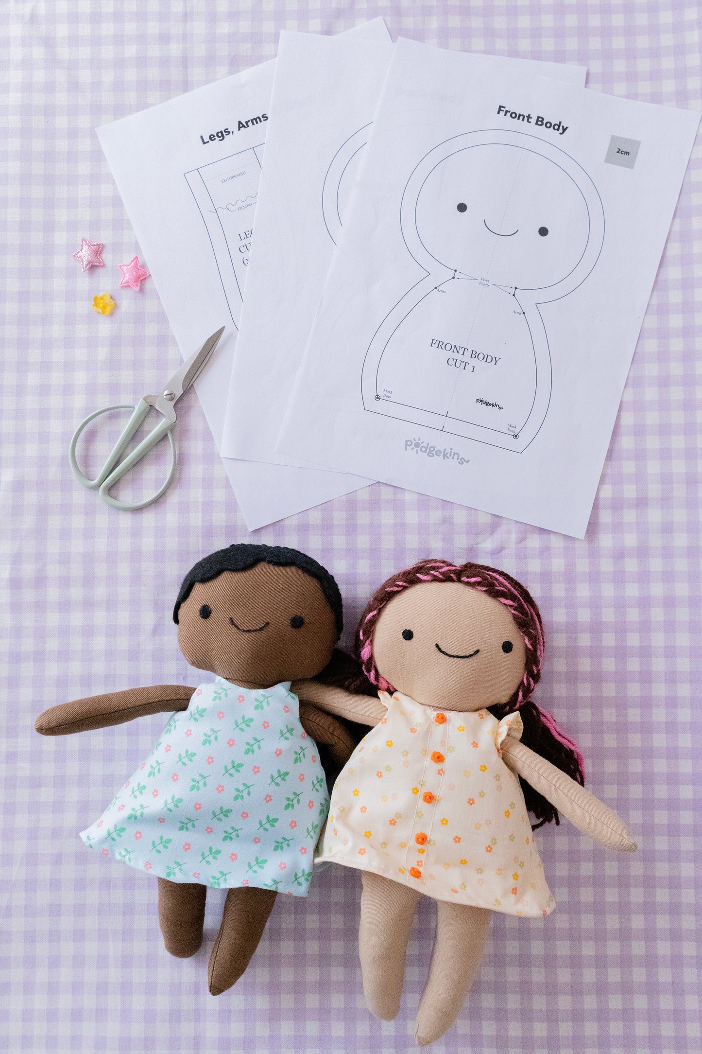 Podgekins Doll Sewing Pattern Dress Version