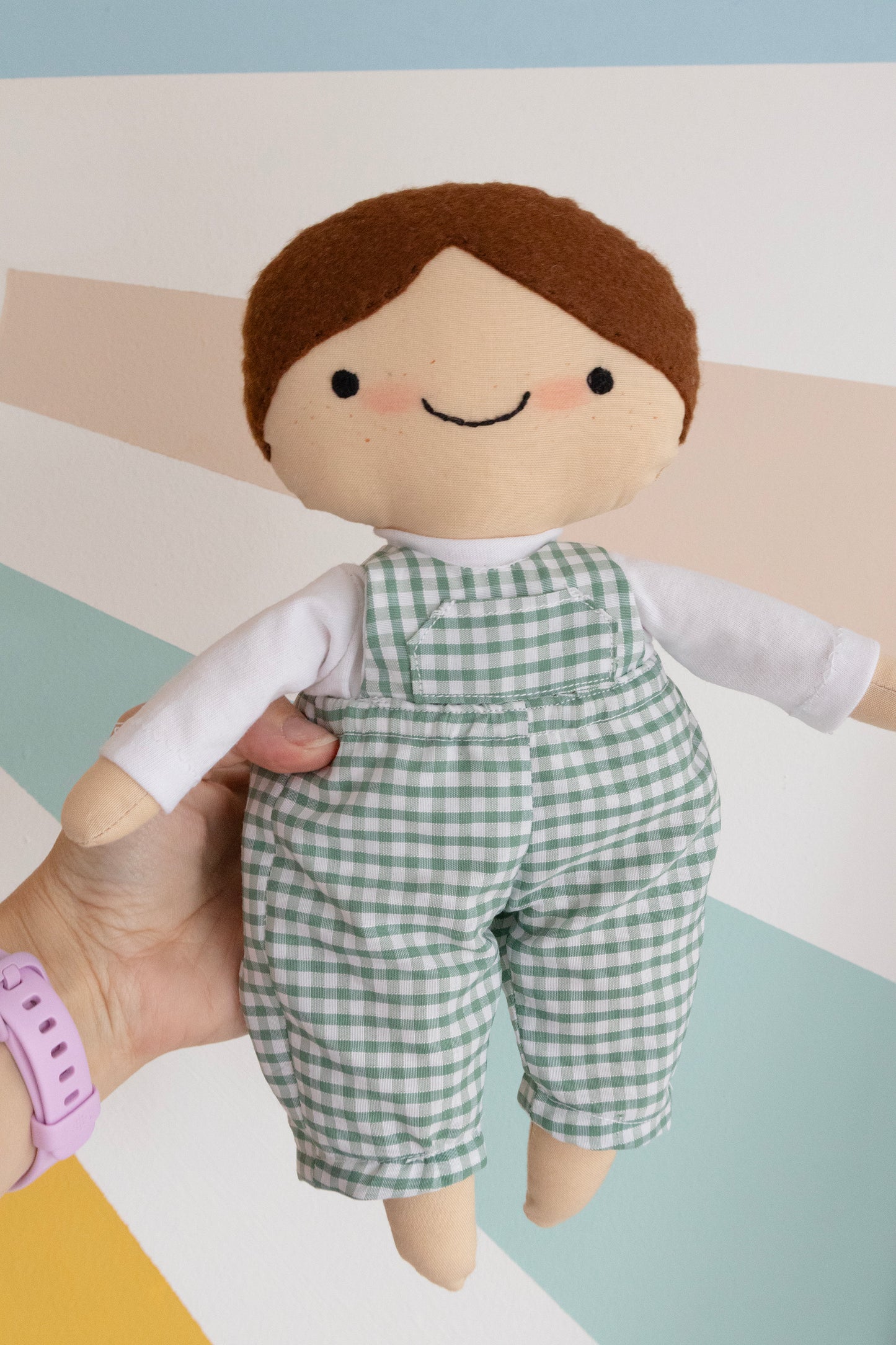 Podgekins Doll Sewing Pattern Dungarees Version