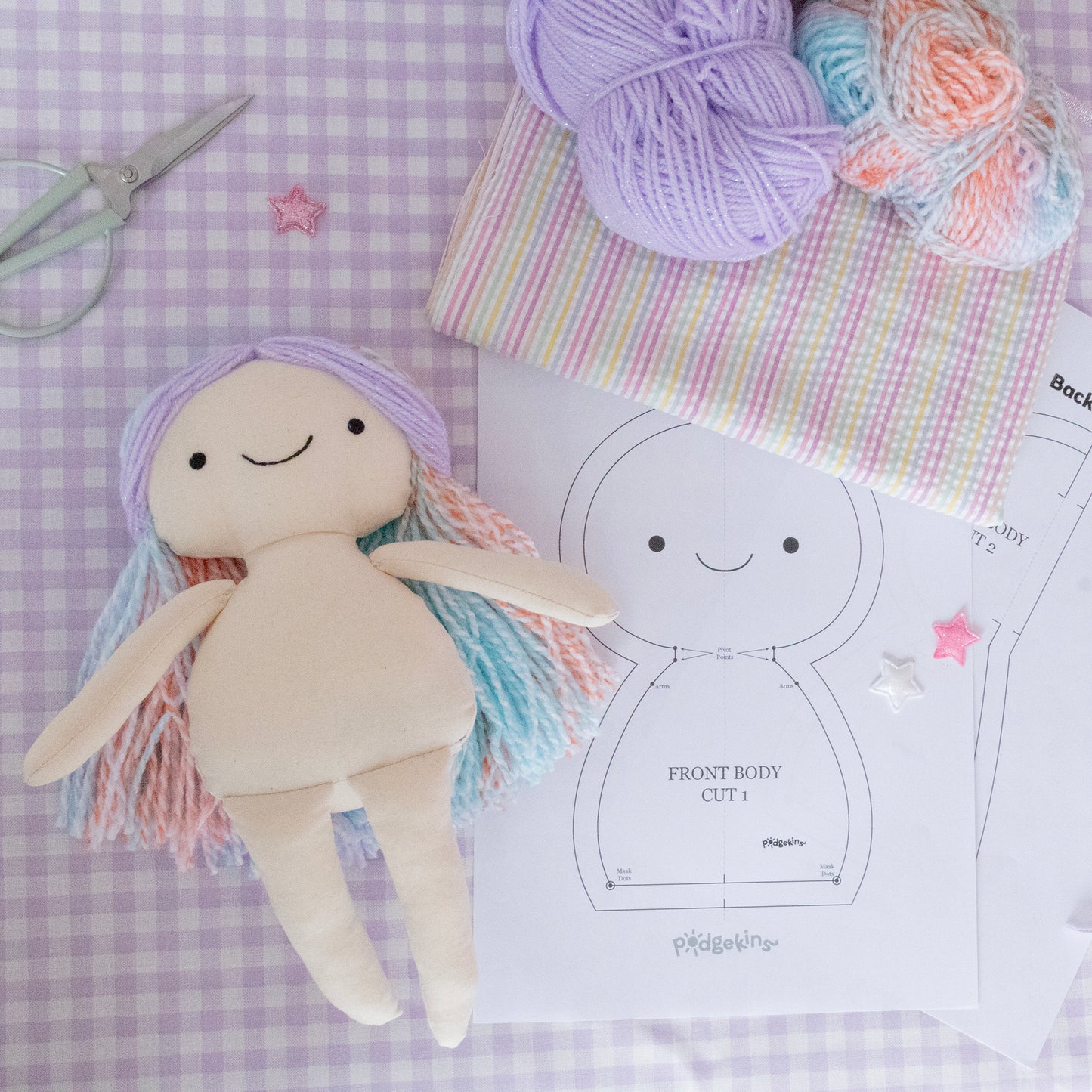 Podgekins Doll Sewing Pattern Dress Version